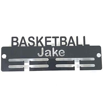 Personalized Basketball Medal Hanger - Bright Green