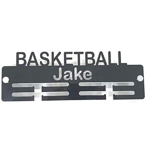 Personalized Basketball Medal Hanger - Bright Green