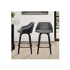 Armen Living LCAEBABLGR30 ALEC Counter Chair, Gray, Black, 360 Rotatable High Cushioning, Faux Leather, Seat Height 29.9 inches (76 cm) view 2