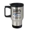 BeeTeeStore Finland Travel Mug Marry A Finn Quote Insulated 14oz Stainless Steel Coffee Cup with Handle and Lid - Portable Drinkware for Commuters and Travelers view 1