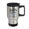BeeTeeStore Finland Travel Mug Marry A Finn Quote Insulated 14oz Stainless Steel Coffee Cup with Handle and Lid - Portable Drinkware for Commuters and Travelers view 2