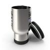 BeeTeeStore Finland Travel Mug Marry A Finn Quote Insulated 14oz Stainless Steel Coffee Cup with Handle and Lid - Portable Drinkware for Commuters and Travelers view 3