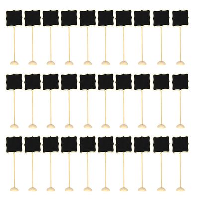 FGen 30pcs Gift Creative Small Blackboard Wedding Gift Home Decoration Crafts Decoration Wooden Blackboard Bar Table Decoration