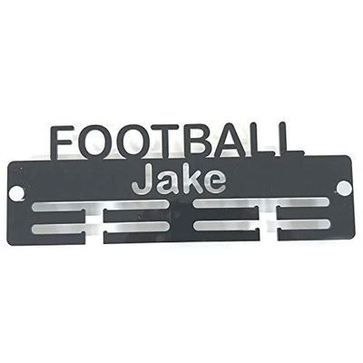 Personalized Football Medal Hanger - Green