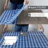 Neatiffy Disposable Plastic Table Cloth Roll | 54 in x 108 Ft Waterproof Tablecloth | Table Cover for Rectangle, Square, Round Oval Tables | Picnic, Party, Banquet, Birthdays, Weddings - Blue Gingham view 4
