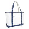 DALIX 23" Premium 24 oz. Cotton Canvas Shopping Tote Navy Blue Anchor view 1