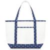 DALIX 23" Premium 24 oz. Cotton Canvas Shopping Tote Navy Blue Anchor view 3