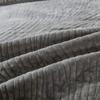 Tache Velvet Dreams Luxurious Velveteen Velour Super Soft Plush Warm Cozy Elegant Ripple Waves Stitch Quilted Coverlet Taupe Gray Brown Bedspread Set, Full view 2