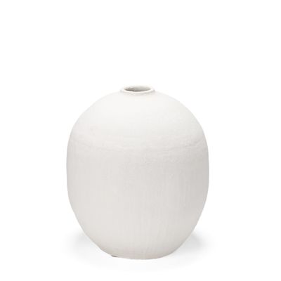 Mercana Karakum Decorative Vase, Short (20.5" x 20.5" x 23.3"), White