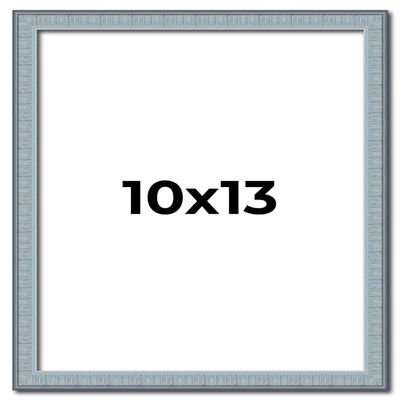 10x13 Frame Blue Picture Frame - Complete Modern Photo Frame Includes UV Acrylic Shatter Guard Front, Acid Free Foam Backing Board, Hanging Hardware Wood Wall Frames for Family Photos - no Mat
