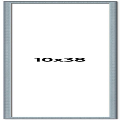 10x38 Frame Blue Picture Frame - Complete Modern Photo Frame Includes UV Acrylic Shatter Guard Front, Acid Free Foam Backing Board, Hanging Hardware Wood Wall Frames for Family Photos - no Mat