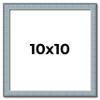 10x10 Frame Blue Picture Frame - Modern Photo Frame Includes UV Acrylic Shatter Guard Front, Acid Free Foam Backing Board, Hanging Hardware Wood Square Frame Wall Frames for Family Photos - no Mat view 1