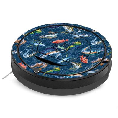 MightySkins Skin Compatible with iRobot Roomba 890 Minimal Coverage Vacuum - Saltwater Compass | Protective, Durable, and Unique Vinyl Decal wrap Cover | Easy to Apply, Remove | Made in The USA
