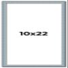 10x22 Frame Blue Picture Frame - Complete Modern Photo Frame Includes UV Acrylic Shatter Guard Front, Acid Free Foam Backing Board, Hanging Hardware Wood Wall Frames for Family Photos - no Mat view 1