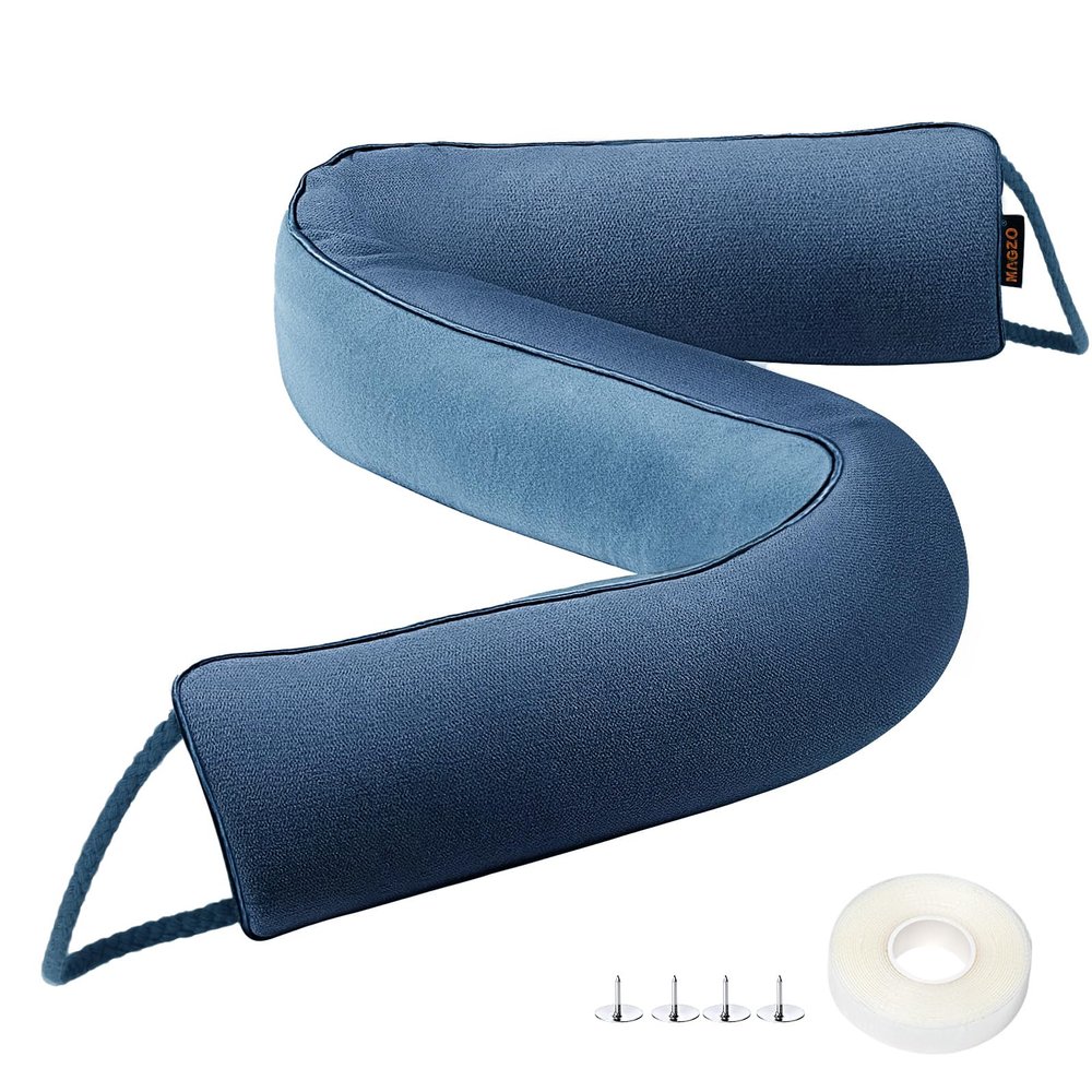 MAGZO Door Draft Stopper, 36 Inch Under Door Draft Blocker Noise Stopper, Weighted Wind Blocker Draft Guard for Bottom of Door, Blue