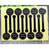 300 Pcs Hand Made Self-Adhesive Stickers Black Long Label Stickers Lollipop Sealing Stickers for Candy Cookie, Bakery, Cake, Sweet, Treat, Biscuit, Chocolate and Gift view 2