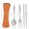 Flatware Set, Portable Camping Utensil Set Including Chopsticks Fork Spoon with Storage for Hiking Travel Home Kitchen Hotel Restaurant Mountain Camping Outdoor Dining view 4