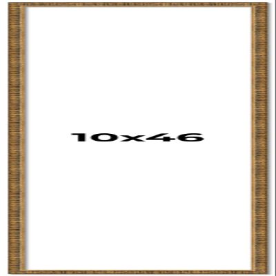 10x46 Frame Gold Picture Frame - Complete Modern Photo Frame Includes UV Acrylic Shatter Guard Front, Acid Free Foam Backing Board, Hanging Hardware Wood Wall Frames for Family Photos - no Mat
