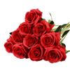 10 Pcs Red Rose Artificial Flower, Faux Silk Flowers With Long Stems, Fake Roses Bulk Bouquet for Decoration Valentine's Day Centerpieces Proposal Bridal Bouquets Shower Party Home Floral Decor view 1