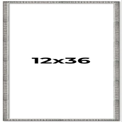 12x36 Frame Silver Picture Frame - Modern Photo Frame Includes UV Acrylic Shatter Guard Front, Acid Free Foam Backing Board, Hanging Hardware Wood Panoramic Frame Wall Frames for Family Photos