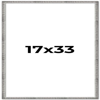 17x33 Frame Silver Rustic Metallic Grey Picture Frame Solid Wood Includes UV Acrylic Shatter Guard Front Acid Free Foam Backing Board Hanging Hardware Wood Wall Frames for Family Photos no Mat