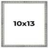 10x13 Frame Silver Rustic Metallic Grey Picture Frame | Solid Wood | Includes UV Acrylic Shatter Guard Front, Acid Free Foam Backing Board, Hanging Hardware Wood Wall Frames for Family Photos - no view 1