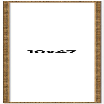 10x47 Frame Gold Picture Frame - Complete Modern Photo Frame Includes UV Acrylic Shatter Guard Front, Acid Free Foam Backing Board, Hanging Hardware Wood Wall Frames for Family Photos - no Mat