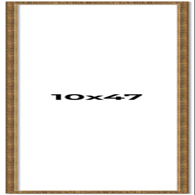 10x47 Frame Gold Picture Frame - Complete Modern Photo Frame Includes UV Acrylic Shatter Guard Front, Acid Free Foam Backing Board, Hanging Hardware Wood Wall Frames for Family Photos - no Mat