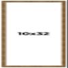 10x32 Frame Gold Picture Frame - Complete Modern Photo Frame Includes UV Acrylic Shatter Guard Front, Acid Free Foam Backing Board, Hanging Hardware Wood Wall Frames for Family Photos - no Mat view 1
