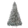 9' Pre-Lit Flocked Winema Pine Artificial Christmas Tree - Clear Lights view 1