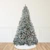 9' Pre-Lit Flocked Winema Pine Artificial Christmas Tree - Clear Lights view 2