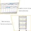 ZSH-stc 4 Tier Kitchen Storage Trolley with Wheels Metal Fruit Vegetable Rack for Bathroom Multifunction Organizing (Size : 45 * 30 * 80cm) view 4