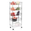 ZSH-stc 5 Tier Kitchen Storage Trolley with Wheels Metal Fruit Vegetable Rack for Bathroom Multifunction Organizing (Size : 50 * 35 * 120cm) view 1