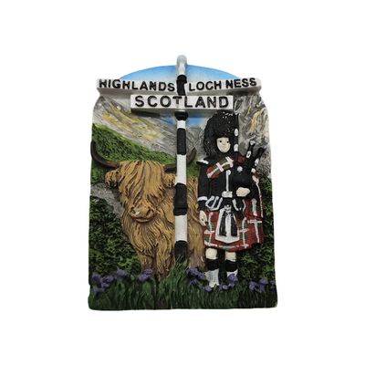 3D Scotland Refrigerator Magnet Tourist Souvenirs Resin Magnetic Stickers Fridge Magnet Home & Kitchen Decoration from China