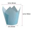200 PCS Tulip Cupcake Liner Baking Cups Paper Cupcake and Muffin Baking Cups for Baby Showers,Weddings, Birthdays, Colourful and Natural (Ten Color) view 2