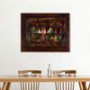 INVIN ART Framed Canvas Giclee Print Night Feast by Paul Klee Wall Art Living Room Home Office Decorations(Wood Color Slim Frame,20"x24") view 2