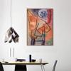 INVIN ART Framed Canvas Giclee Print Engel, ubervoll,1939 by Paul Klee Wall Art Living Room Home Office Decorations(Wood Color Slim Frame,20"x28") view 2