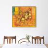 INVIN ART Framed Canvas Giclee Print 1879-1940 KINDER UND HUND(CHILDREN AND DOG) by Paul Klee Wall Art Living Room Home Office Decorations(Wood Color Slim Frame,24"x24") view 2