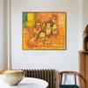 INVIN ART Framed Canvas Giclee Print 1879-1940 KINDER UND HUND(CHILDREN AND DOG) by Paul Klee Wall Art Living Room Home Office Decorations(Wood Color Slim Frame,24"x24") view 3