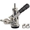 Keg Coupler, Sankey D Tap with 304 Stainless Steel Probe, Keg Coupler D System with Black Handle & Hose Clamp, D Style,Sankey D Tap for 5/16" ID Hose view 1