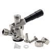 Keg Coupler, Sankey D Tap with 304 Stainless Steel Probe, Keg Coupler D System with Black Handle & Hose Clamp, D Style,Sankey D Tap for 5/16" ID Hose view 2