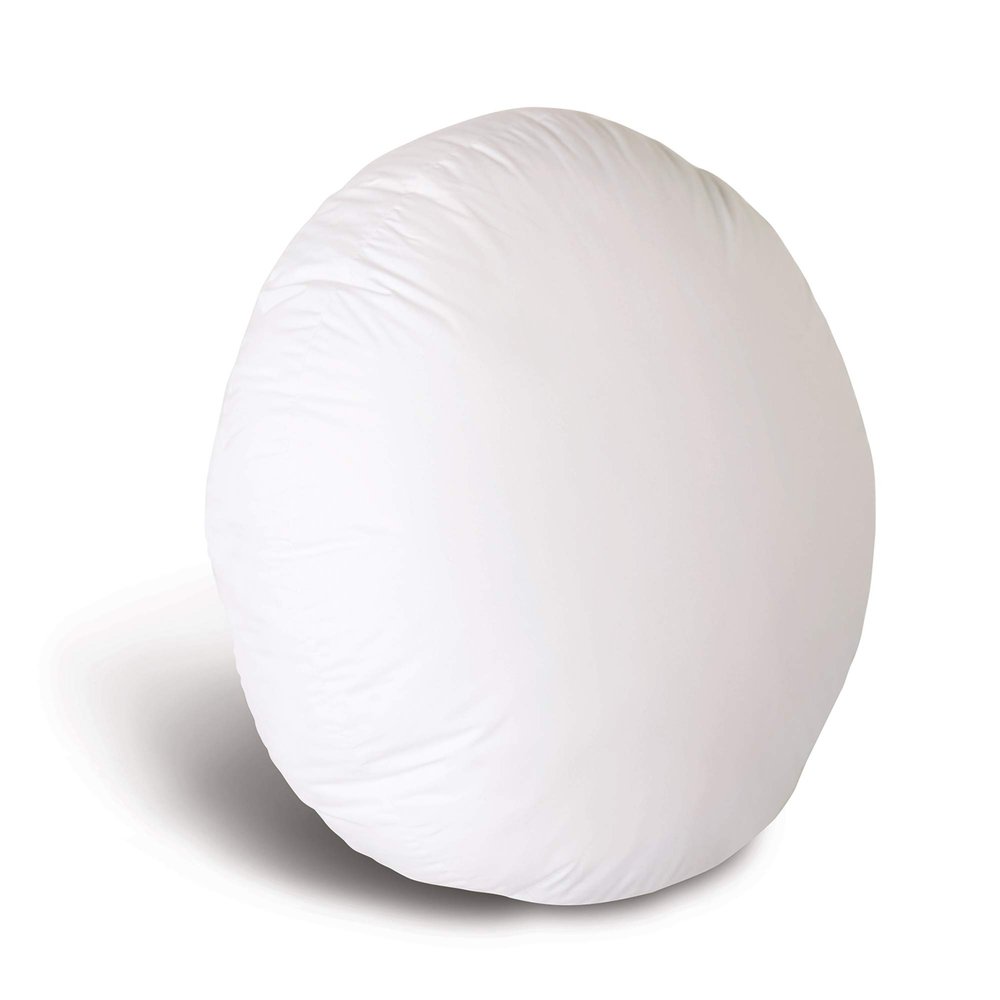 14DX2 Luxury Hypoallergenic 50/50 Fluffy Feather Poly Mix Round Pillow Insert, 100% Cambric Cotton Shell, Never Vacuum-Packed, Odorless, Made in USA