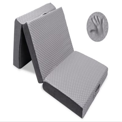 Milliard Trifold Mattress, Cot Size, 6 inch, Portable Foldable Mattress with Memory Foam & Washable Cover, Tri-Folding Floor Bed, Camping, Fold Up Guest Bed, RV Travel, Sleepovers, 75" x 31"