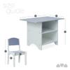 Milliard Kids Activity Play Table and Chair Set Wood with Storage Baskets, Art Table Playset Furniture with Modern Gray Colors view 3