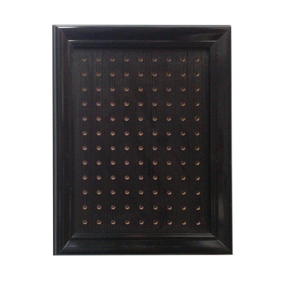 FixtureDisplays Versatile Picture Frame Picture Easel Pegboard Frame for Hanging Keys, Tools, Badges, Office Supplies, Gloss Black 14719