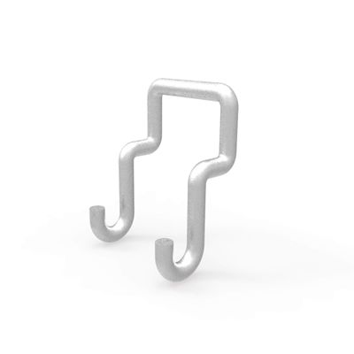 FixtureDisplays Pegwall Slatwall Hook, 1" Wide x 0.9" High x 0.5" Deep, Small Metal Hook 18529-FBA