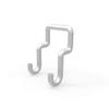 FixtureDisplays Pegwall Slatwall Hook, 1" Wide x 0.9" High x 0.5" Deep, Small Metal Hook 18529-FBA view 1