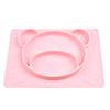 Top Estore One-Piece Baby Placemat, Cute Bear Silicone Child Place Mat (Pink) view 1