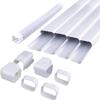 AC Parts 4'' 17 Ft Mini Split Line Set Cover, PVC Decorative Pipe Line Cover Kit for Ductless Mini Split Air Conditioner Accessories, Central AC and Heat Pump view 1