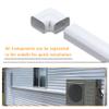AC Parts 4'' 17 Ft Mini Split Line Set Cover, PVC Decorative Pipe Line Cover Kit for Ductless Mini Split Air Conditioner Accessories, Central AC and Heat Pump view 4
